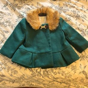 Hunter Green Janie n Jack Peplum Coat